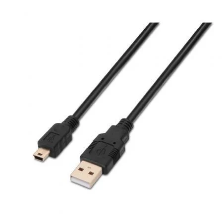 Aisens Cable USB 2.0 A Macho a Mini USB B Macho Negro 0,5m A101-0023